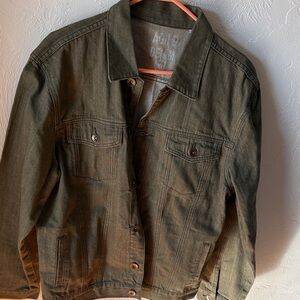 Men's Olive Denim Jacket